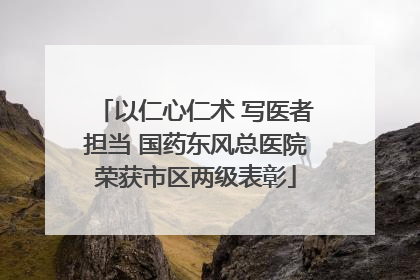 以仁心仁术 写医者担当 国药东风总医院荣获市区两级表彰