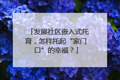 发展社区嵌入式托育，怎样托起“家门口”的幸福？