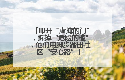 叩开“虚掩的门”，拆掉“危险的槛”，他们用脚步踏出社区“安心路”