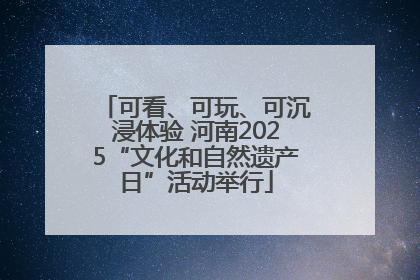 可看、可玩、可沉浸体验 河南2025“文化和自然遗产日”活动举行