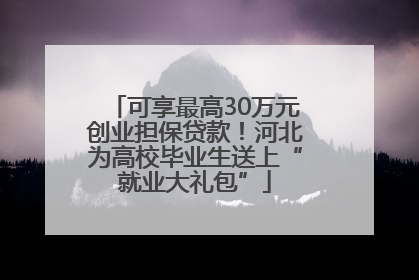 可享最高30万元创业担保贷款！河北为高校毕业生送上“就业大礼包”