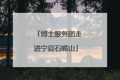 博士服务团走进宁夏石嘴山