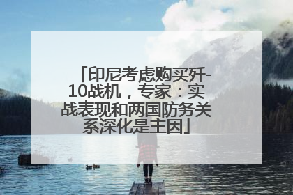 印尼考虑购买歼-10战机，专家：实战表现和两国防务关系深化是主因