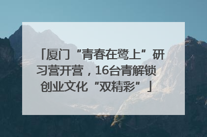 厦门“青春在鹭上”研习营开营，16台青解锁创业文化“双精彩”