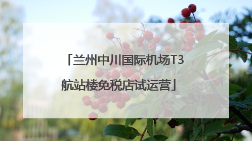 兰州中川国际机场T3航站楼免税店试运营