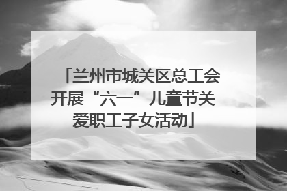 兰州市城关区总工会开展“六一”儿童节关爱职工子女活动