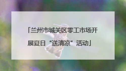 兰州市城关区零工市场开展夏日“送清凉”活动