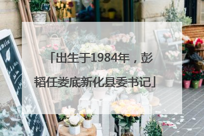 出生于1984年，彭韬任娄底新化县委书记