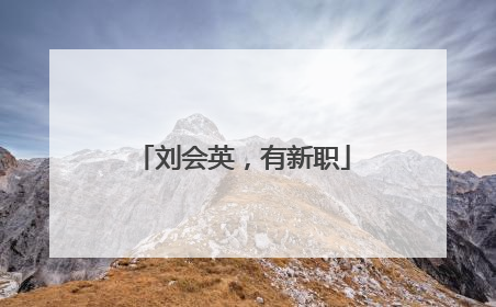 刘会英，有新职
