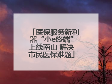 医保服务新利器“小e终端”上线南山 解决市民医保难题