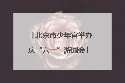北京市少年宫举办庆“六一”游园会