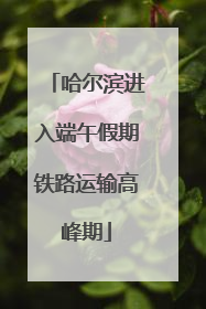 哈尔滨进入端午假期铁路运输高峰期