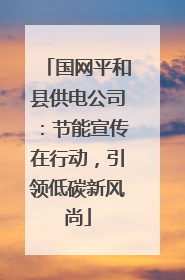 国网平和县供电公司：节能宣传在行动，引领低碳新风尚
