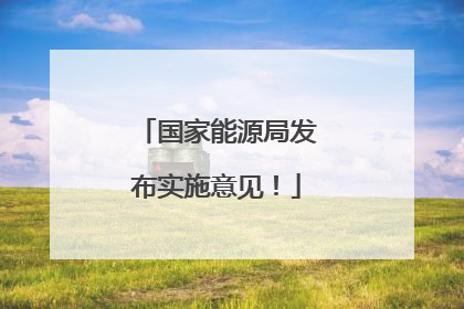 国家能源局发布实施意见！