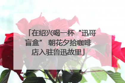 在绍兴喝一杯“迅哥盲盒” 朝花夕拾咖啡店入驻鲁迅故里