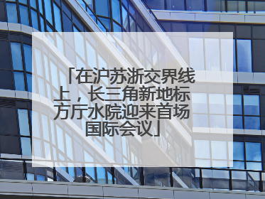 在沪苏浙交界线上，长三角新地标方厅水院迎来首场国际会议