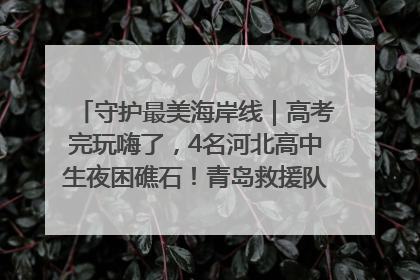 守护最美海岸线｜高考完玩嗨了，4名河北高中生夜困礁石！青岛救援队火速出动救上岸