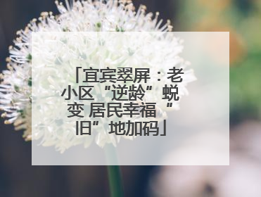 宜宾翠屏：老小区“逆龄”蜕变 居民幸福“旧”地加码