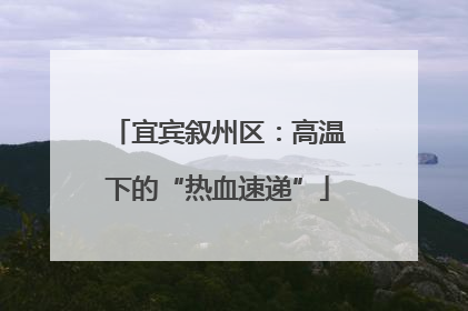 宜宾叙州区：高温下的“热血速递”
