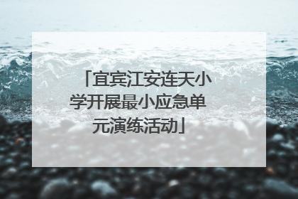 宜宾江安连天小学开展最小应急单元演练活动