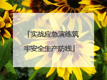 实战应急演练筑牢安全生产防线