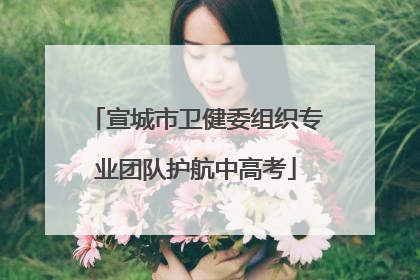 宣城市卫健委组织专业团队护航中高考