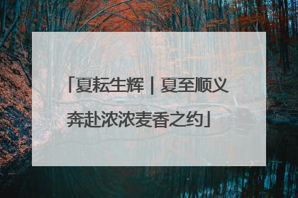 夏耘生辉｜夏至顺义奔赴浓浓麦香之约