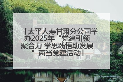 太平人寿甘肃分公司举办2025年“党建引领聚合力 学思践悟助发展”两当党建活动