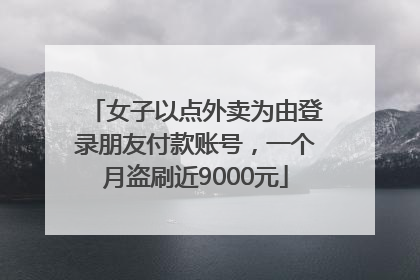 女子以点外卖为由登录朋友付款账号，一个月盗刷近9000元