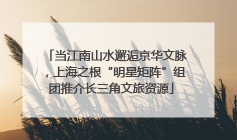 当江南山水邂逅京华文脉，上海之根“明星矩阵”组团推介长三角文旅资源