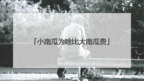 小南瓜为啥比大南瓜贵