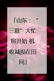 山东：“三夏”大忙将开始 机收减损在田间