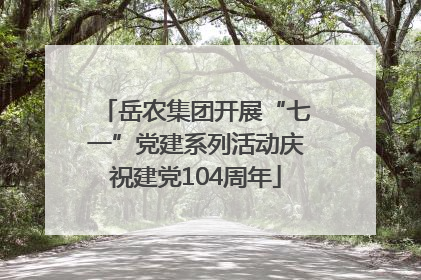 岳农集团开展“七一”党建系列活动庆祝建党104周年