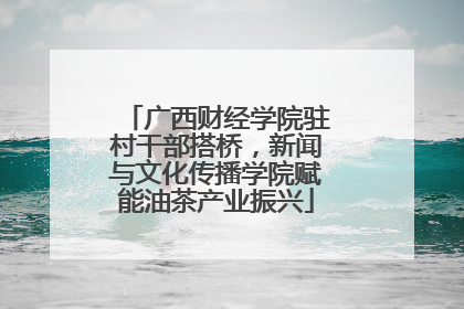 广西财经学院驻村干部搭桥，新闻与文化传播学院赋能油茶产业振兴