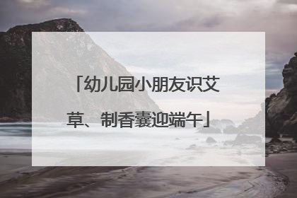 幼儿园小朋友识艾草、制香囊迎端午