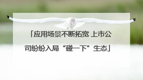应用场景不断拓宽 上市公司纷纷入局“碰一下”生态