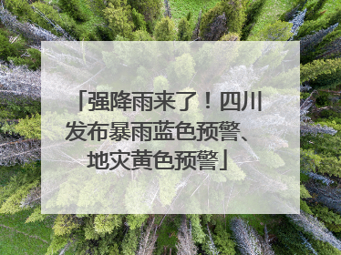 强降雨来了！四川发布暴雨蓝色预警、地灾黄色预警