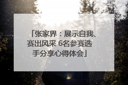 张家界：展示自我、赛出风采 6名参赛选手分享心得体会