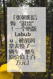 张朝阳后悔“退货”！一个绝版Labubu，被胡润拿去换了一辆车，整车原价值上百万元
