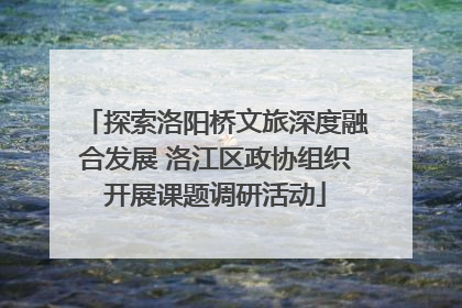 探索洛阳桥文旅深度融合发展 洛江区政协组织开展课题调研活动