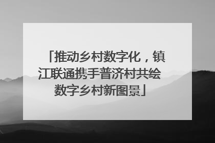推动乡村数字化，镇江联通携手普济村共绘数字乡村新图景