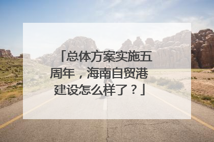 总体方案实施五周年，海南自贸港建设怎么样了？