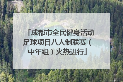 成都市全民健身活动足球项目八人制联赛（中年组）火热进行