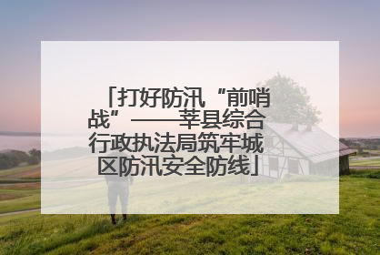 打好防汛“前哨战”——莘县综合行政执法局筑牢城区防汛安全防线