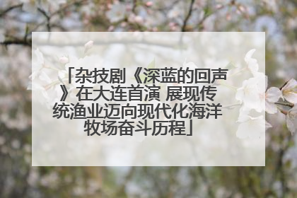 杂技剧《深蓝的回声》在大连首演 展现传统渔业迈向现代化海洋牧场奋斗历程