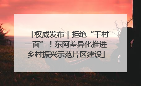 权威发布｜拒绝“千村一面”！东阿差异化推进乡村振兴示范片区建设
