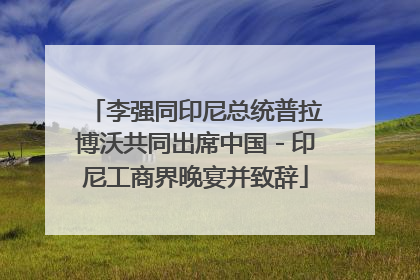 李强同印尼总统普拉博沃共同出席中国－印尼工商界晚宴并致辞