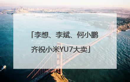李想、李斌、何小鹏齐祝小米YU7大卖