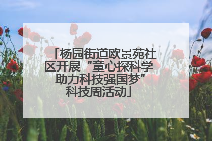 杨园街道欧景苑社区开展“童心探科学 助力科技强国梦”科技周活动