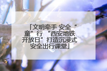 文明牵手 安全“童”行 “西安地铁开放日”打造沉浸式安全出行课堂